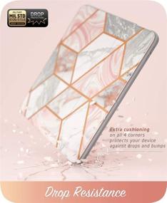 img 2 attached to 📱 i-Blason Cosmo Case for iPad Air 4 10.9" (2020) - Marble Full-Body Trifold with Screen Protector, Auto Sleep/Wake, Pencil Holder