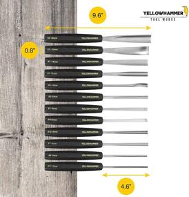 img 2 attached to 🔪 Enhance Your Carving Skills with Yellowhammer's 12-Piece Wood Carving Tool Set - Ideal for Beginners, Hobbyists, and Professionals! Featuring Beech Handles, Alloy Chromium Vanadium Steel Blades, and an Attractive Case!