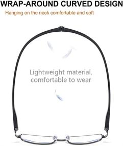 img 1 attached to 👓 KKPOT Magnetic Reading Glasses - Enhance Comfort & Protect Eyes from Blue Light - Convenient Hang Neck Design