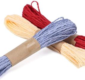 img 2 attached to 🎨 Twisted Raffia Stripes Paper String, Craft Cord/Rope for DIY, 2mm Thickness, 32 Yards (30M)