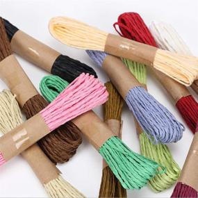 img 3 attached to 🎨 Twisted Raffia Stripes Paper String, Craft Cord/Rope for DIY, 2mm Thickness, 32 Yards (30M)