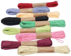 img 1 attached to 🎨 Twisted Raffia Stripes Paper String, Craft Cord/Rope for DIY, 2mm Thickness, 32 Yards (30M)