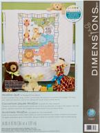 👶 diy baby quilt: stamped cross stitch 'baby animals', dimensions 34" x 43 logo