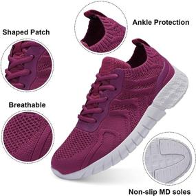 img 1 attached to UUBARIS Womens Lightweight Fashion Sneakers: Breathable Mesh Casual Walking Shoes