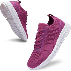 img 4 attached to UUBARIS Womens Lightweight Fashion Sneakers: Breathable Mesh Casual Walking Shoes