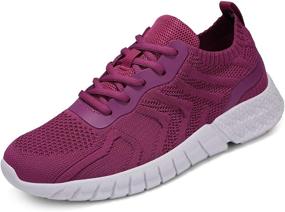 img 3 attached to UUBARIS Womens Lightweight Fashion Sneakers: Breathable Mesh Casual Walking Shoes