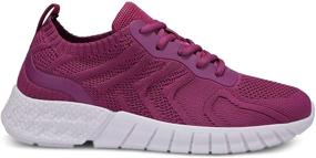 img 2 attached to UUBARIS Womens Lightweight Fashion Sneakers: Breathable Mesh Casual Walking Shoes