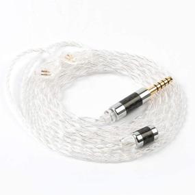 img 3 attached to 🎧 Upgraded 4 Core Silver-Plated Earphones Cable Headphones Replacement Cable for Blon-03 Blon bl03 Earphones Earbuds Blon Bl-03 Bl03 BLON Blon 05 BL05 (2pin 4.4mm)