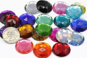 img 2 attached to High-Quality Allstarco 25mm Crystal H102 Acrylic Rhinestones - Gorgeously Embellish Costumes, Cosplays, and Jewelry with 20 Pcs of Dazzling Plastic Circle Gems (Crystal)