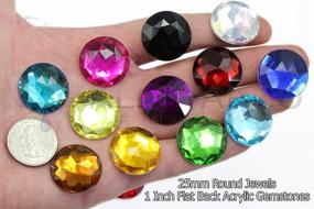 img 3 attached to High-Quality Allstarco 25mm Crystal H102 Acrylic Rhinestones - Gorgeously Embellish Costumes, Cosplays, and Jewelry with 20 Pcs of Dazzling Plastic Circle Gems (Crystal)