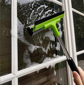 img 1 attached to 🧽 Versatile Double-Sided Window Cleaner for Spotless Glass – Sponge & Squeegee Combo for Superior Cleaning on Windows, Car Windshields, and More!