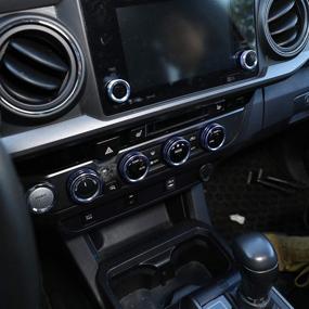 img 1 attached to TongSheng 3 шт. Алюминиевая задняя крышка регулировки зеркала заднего вида и крутилка регулировки громкости для Toyota Tacoma 2015 2016 2017 2018 2019 (синий)