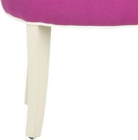 img 1 attached to 💄 Safavieh Home Collection Georgia Fuchsia and Cream Petite Vanity Stool - Elegant and Chic Accent Seating for Your Dressing Area