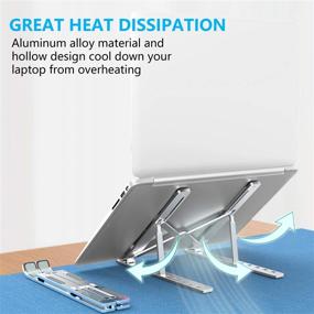 img 1 attached to 🔥 Portable Laptop Stand - F'wode Adjustable Laptop Stand, Ergonomic MacBook Pro Stand for Bed, Compatible with All Laptops (Includes Free Cell Phone Stand)