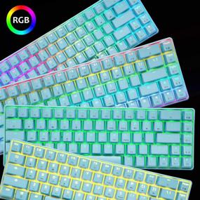 img 3 attached to Ultimate Gaming Bundle: 60% Mechanical Keyboard with Blue Switch, Mini 68 Keys, Type C, Chroma RGB, 18 Backlit Effects + Lightweight 6400DPI Honeycomb Optical Gaming Mouse & Pad (Blue) for Gamers and Typists