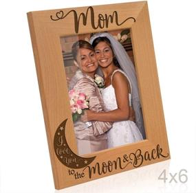 img 3 attached to 🖼️ KATE POSH Engraved Wood Picture Frame - Best Mom Ever, Birthday Gifts, Mother's Day, Bride's & Groom's Mother