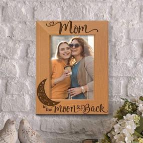 img 1 attached to 🖼️ KATE POSH Engraved Wood Picture Frame - Best Mom Ever, Birthday Gifts, Mother's Day, Bride's & Groom's Mother