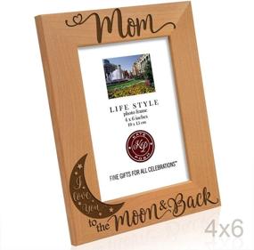 img 2 attached to 🖼️ KATE POSH Engraved Wood Picture Frame - Best Mom Ever, Birthday Gifts, Mother's Day, Bride's & Groom's Mother