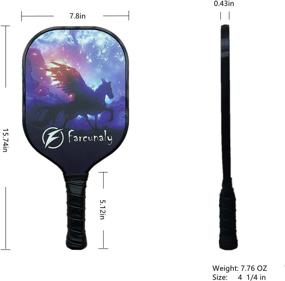 img 3 attached to 🏓 Farcunaly Graphite Pickleball Paddle Set: Premium Quality with Graphite Frame and Surface, Polymer Honeycomb Core, 2 Paddles, 4 Balls, Portable Cover Bag, Molding Process