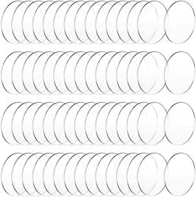 img 4 attached to High-Quality 3 Inch Acrylic Christmas Keychain Blanks: Clear Discs for DIY Christmas Ornaments (Pack of 50)