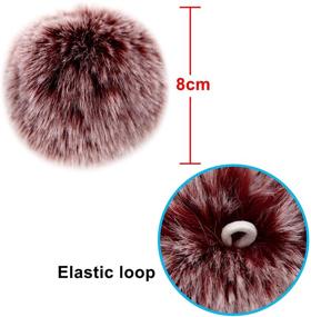 img 2 attached to 🎨 BQTQ 26 Pieces Fluffy Pom Pom Balls: DIY Faux Rabbit Fur Pom Poms in 13 Vibrant Colors with Elastic Loops – Perfect for Hats, Keychains, Scarves, Gloves, Bags, and More!