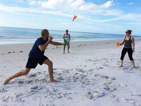 img 3 attached to 🏖️ Funsparks Jazzminton Beach Paddle Ball Game - Fun for Family and Friends! Includes 2 Paddles, 2 Birdies, 1 Ball, Carry Bag, and Wind Birdie for Windy Days - All Ages Racquet Game