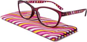 img 2 attached to Colorful Women's Reading Glasses with Beautiful Patterns - 4 Pack EYEGUARD Readers 4.00