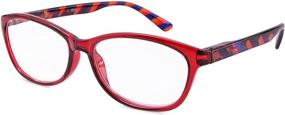 img 1 attached to Colorful Women's Reading Glasses with Beautiful Patterns - 4 Pack EYEGUARD Readers 4.00