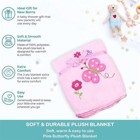 img 1 attached to 👶 Spasilk Baby Thick Double Layer Plush Blanket: Luxurious Comfort with Satin Trim