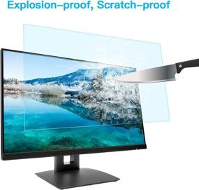 img 2 attached to 🔵 24" Anti Blue Light Screen Protector - Blue Light Blocking & Glare Filter Film for 24" Widescreen Desktop Monitor Display 16:9 - Eye Protection Screen Protector