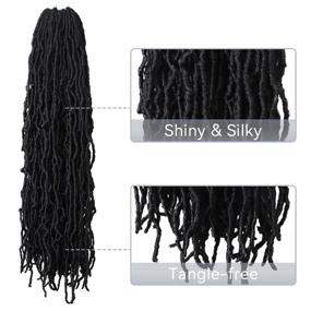 img 1 attached to 🌟 Niseyo New Faux Locs Crochet Hair 30 Inch - 6 Packs Pre-looped Soft Locs Crochet Braids (1B)