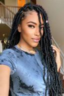 🌟 niseyo new faux locs crochet hair 30 inch - 6 packs pre-looped soft locs crochet braids (1b) logo