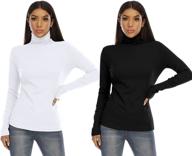 rightperson womens turtleneck t shirt pack white women's clothing for lingerie, sleep & lounge logo