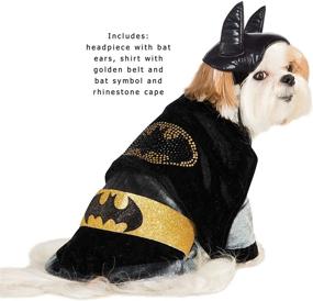 img 3 attached to Rubie's Costume DC Heroes and Villains Collection Pet Costume - Cuddly Batman: Unleash your Pet's Inner Superhero!