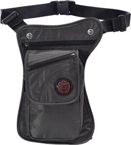 img 3 attached to Drop Leg Bag Fanny Pack: Ultra-Light Waist Bag for 👜 Men and Women - Ideal for Travel, Running, or Walking (Grey)