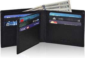 img 4 attached to 👛 Genuine Leather Wallets for Men: RFID-Blocking, Vegetable-Tanned Accessories - Card Cases & Money Organizers