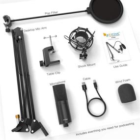 img 3 attached to 🎙️ Fifine USB Streaming Microphone Kit: Великолепный конденсаторный студийный микрофон для профессиональной записи.