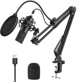 img 4 attached to 🎙️ Fifine USB Streaming Microphone Kit: The Ultimate Condenser Studio Mic for Professional Recording