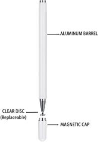 img 3 attached to 🖊 Белые стилусы для iPad Pencil, CCIVV магнитные стилусы со дисками, совместимые с Apple/iPhone/iPad pro/Mini/Air/Android/Microsoft/Surface и другими сенсорными экранами