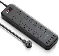 🔌 epicka surge protector: 12 ac outlets with 5 usb ports - 6ft cord, overload protection - home & office power strip logo