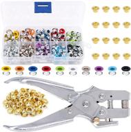 👢 swpeet 300pcs metal grommets kit with pliers & 100pcs gold grommets - ideal shoe eyelets set for leather fabric belt clothes logo