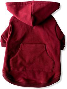 img 3 attached to 🐶 Ellie's Versatile Adventure Zip Up Maroon Red Dog Hoodie: Stylish & Comfortable with Hook & Loop Pockets, Adjustable Drawstring Hood – Sizes XS to XL