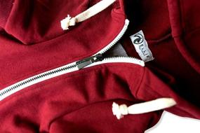 img 2 attached to 🐶 Ellie's Versatile Adventure Zip Up Maroon Red Dog Hoodie: Stylish & Comfortable with Hook & Loop Pockets, Adjustable Drawstring Hood – Sizes XS to XL