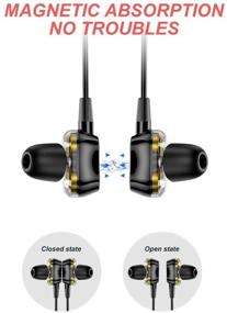 img 1 attached to 🎧 Cutting-Edge Dual Dynamic Drivers Bluetooth Headphones for Ultimate HiFi Sound Experience, Neckband Wireless Earbuds with Crossover | 25 Hours Playtime | Bluetooth Headset Sports Earphones (Black Silver)