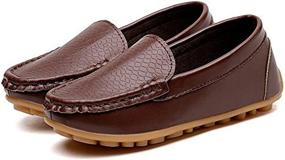 img 1 attached to 👞 SOFMUO Boys' Leather Loafers - Ideal Shoes for Schooling and Everyday Walking