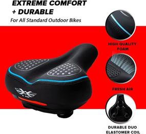 img 3 attached to 🚴 X WING Comfortable Bike Seat: Premium Bicycle Saddle Cushion for Men and Women, Guaranteed Fit for All Standard Outdoor Bikes