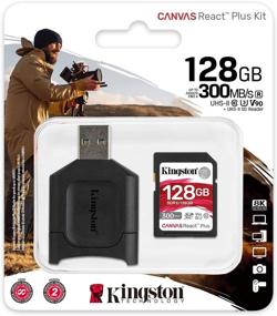 img 2 attached to 💾 Kingston Canvas React Plus 128GB Memory Card - UHS-II, C10, U3, V90, 300MB/s Read