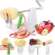 revolutionize your kitchen with the lhs apple peeler & vegetable spiralizer – peel, core, slice, and spiralize fruits and veggies for spiral veggie pasta and more! logo