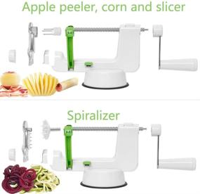 img 1 attached to Revolutionize your Kitchen with the LHS Apple Peeler & Vegetable Spiralizer – Peel, Core, Slice, and Spiralize Fruits and Veggies for Spiral Veggie Pasta and More!