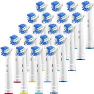 🦷 oral b braun replacement toothbrush heads - 20 pack, professional electric toothbrush heads refill for oral-b pro 1000, 7000, 9000, 6000, 5000, 3000, genius, vitality, professional, floss+ logo